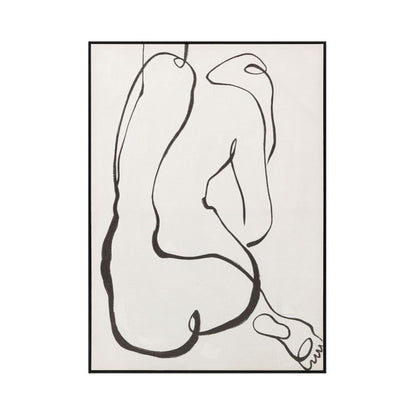 Line and Form hand-painted figurative canvas 1 of 6