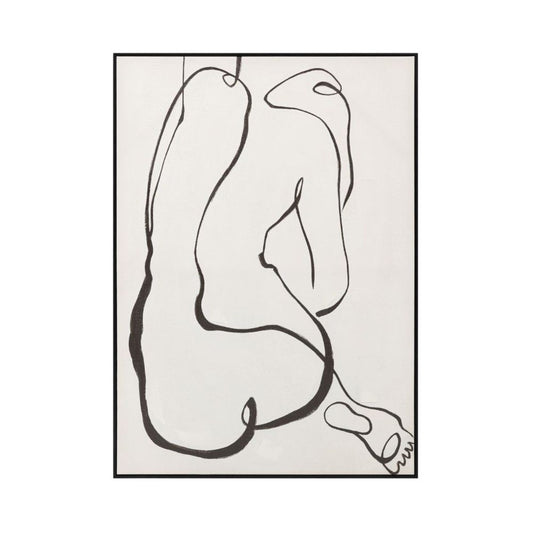 Line and Form hand-painted figurative canvas 1 of 6