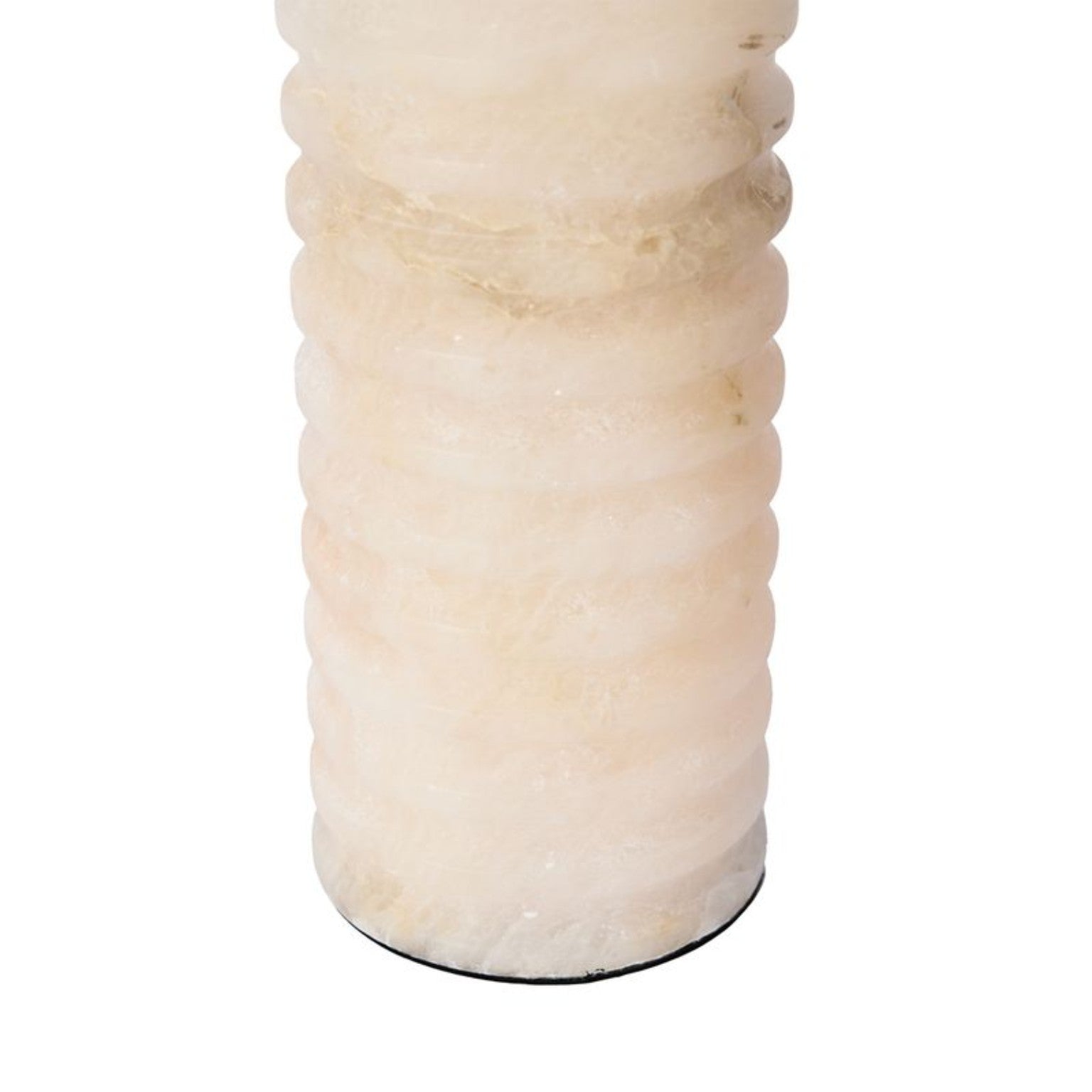Linea Table Lamp ribbed alabaster base detail