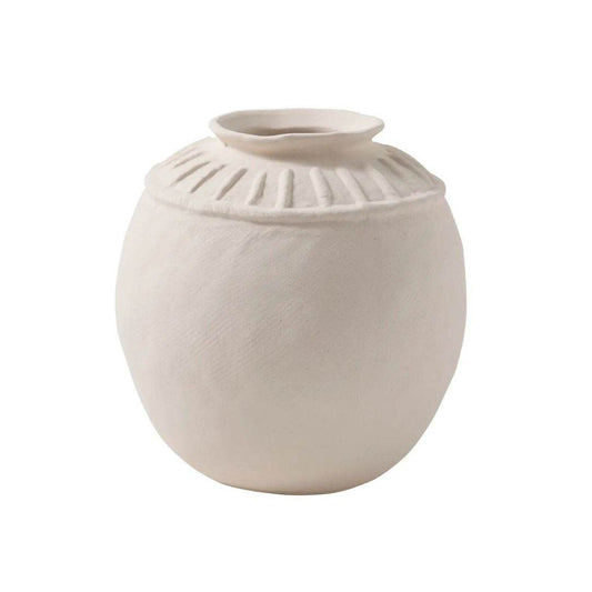 Lina | Porcelain Vase - Ivory White (Medium) - Mirra Interiors