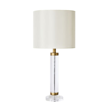 Miles Crystal Table Lamp with ivory shade and crystal base