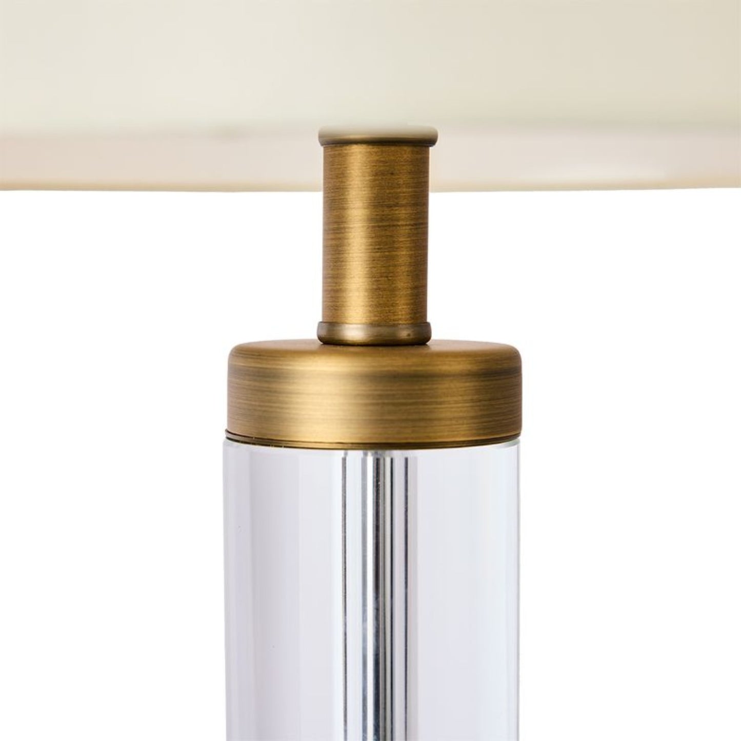 Miles Crystal Table Lamp antique brass fitting detail