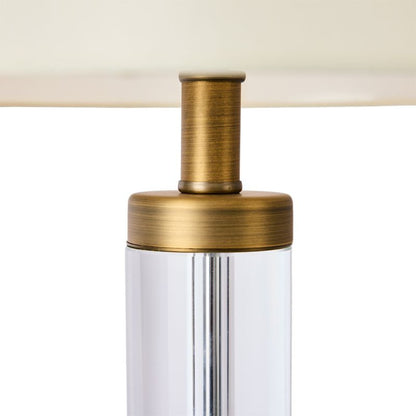 Miles Crystal Table Lamp antique brass fitting detail