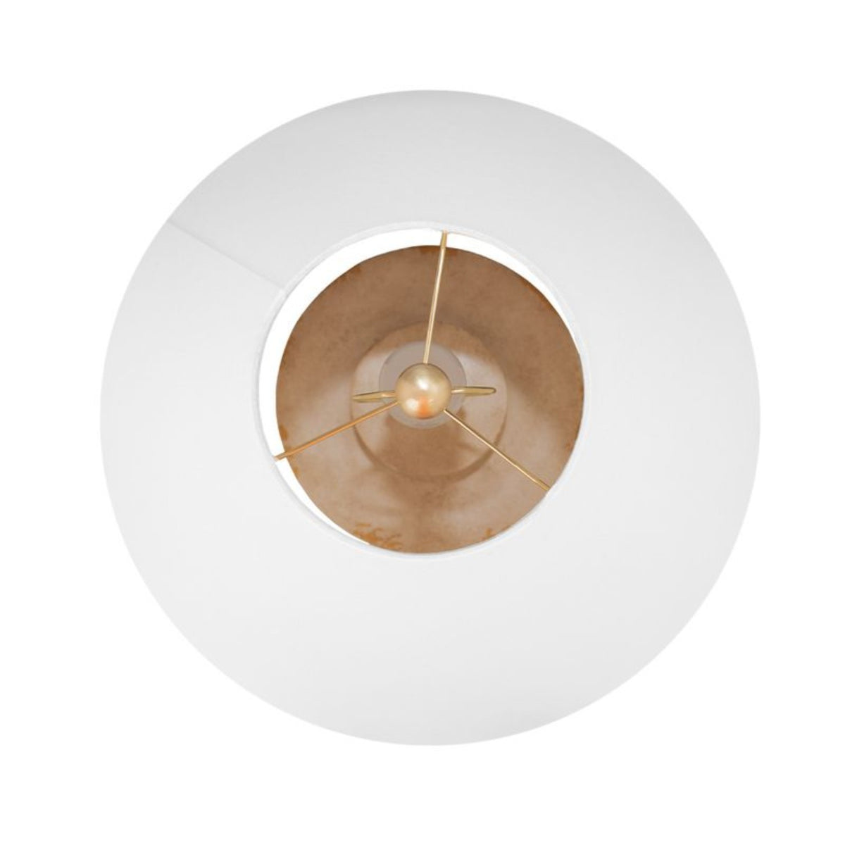 White tapered shade from above