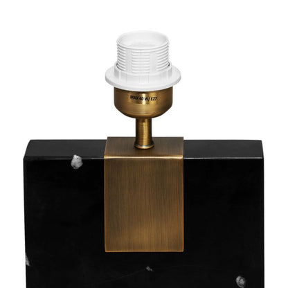 E27 lamp fitting and antique brass detail of Nera table lamp