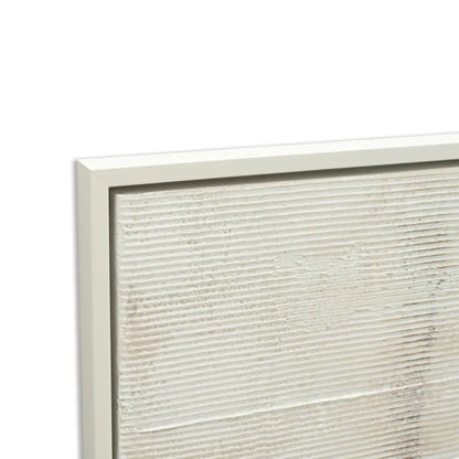 Close-up of a canvas painting with a white frame on a white background