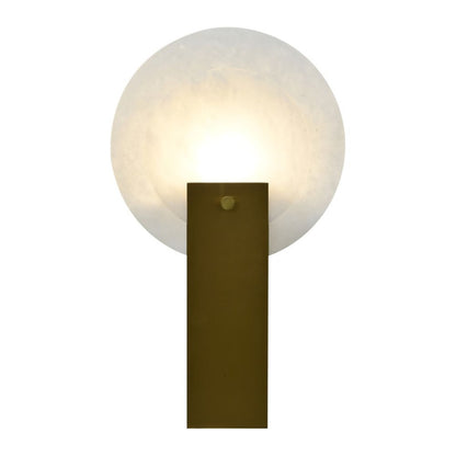 Oria alabaster table lamp illuminated