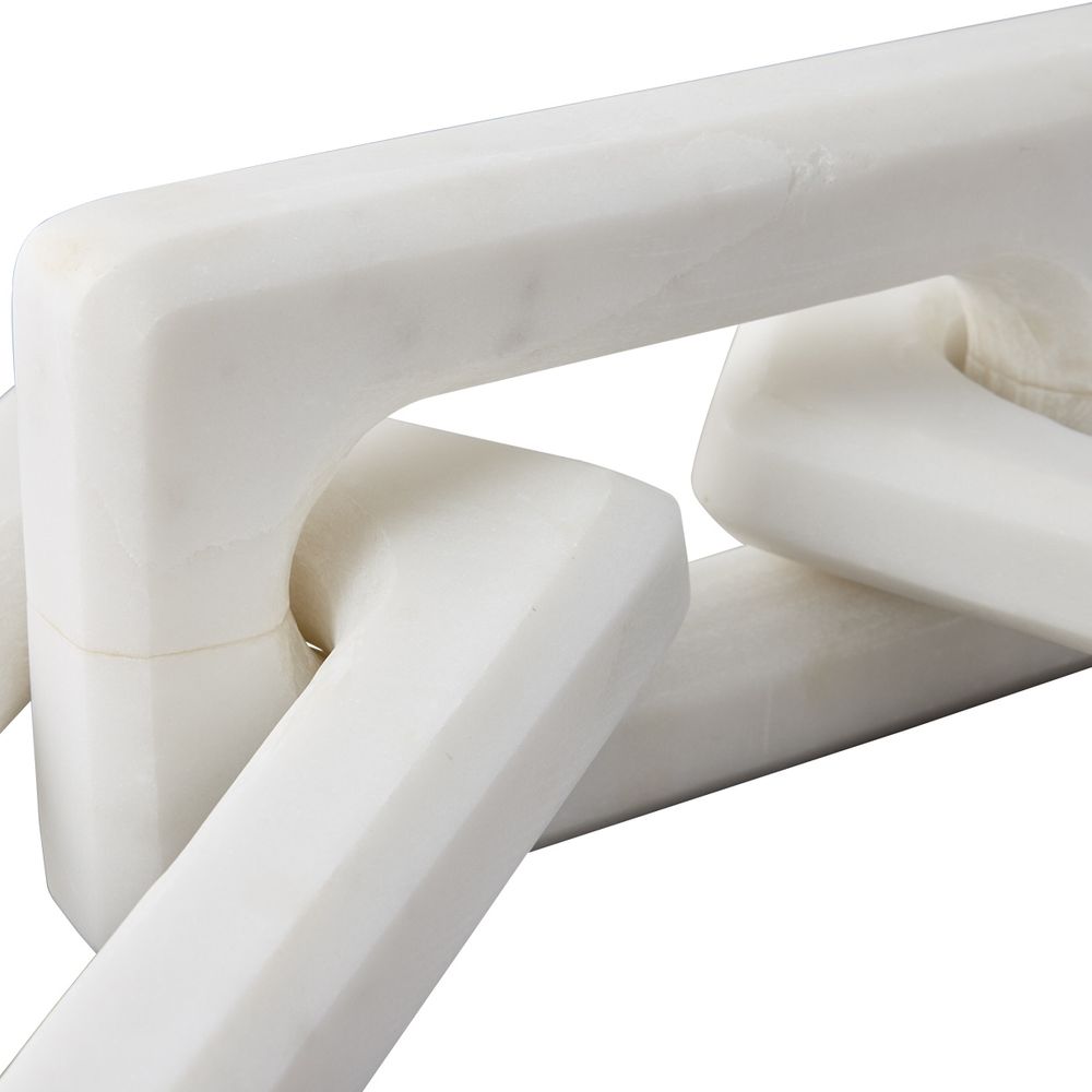 Aeris | Marble Chain Link Object - White