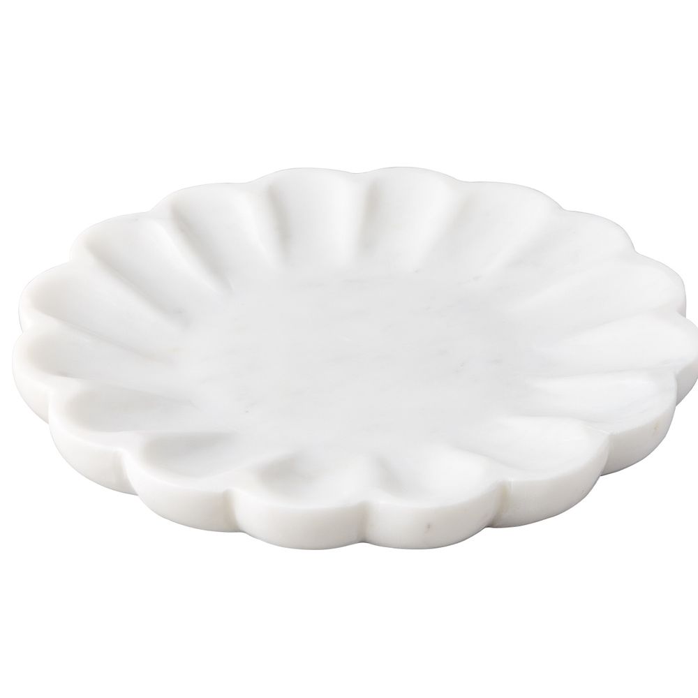 Elysian | Marble Round Tray - White