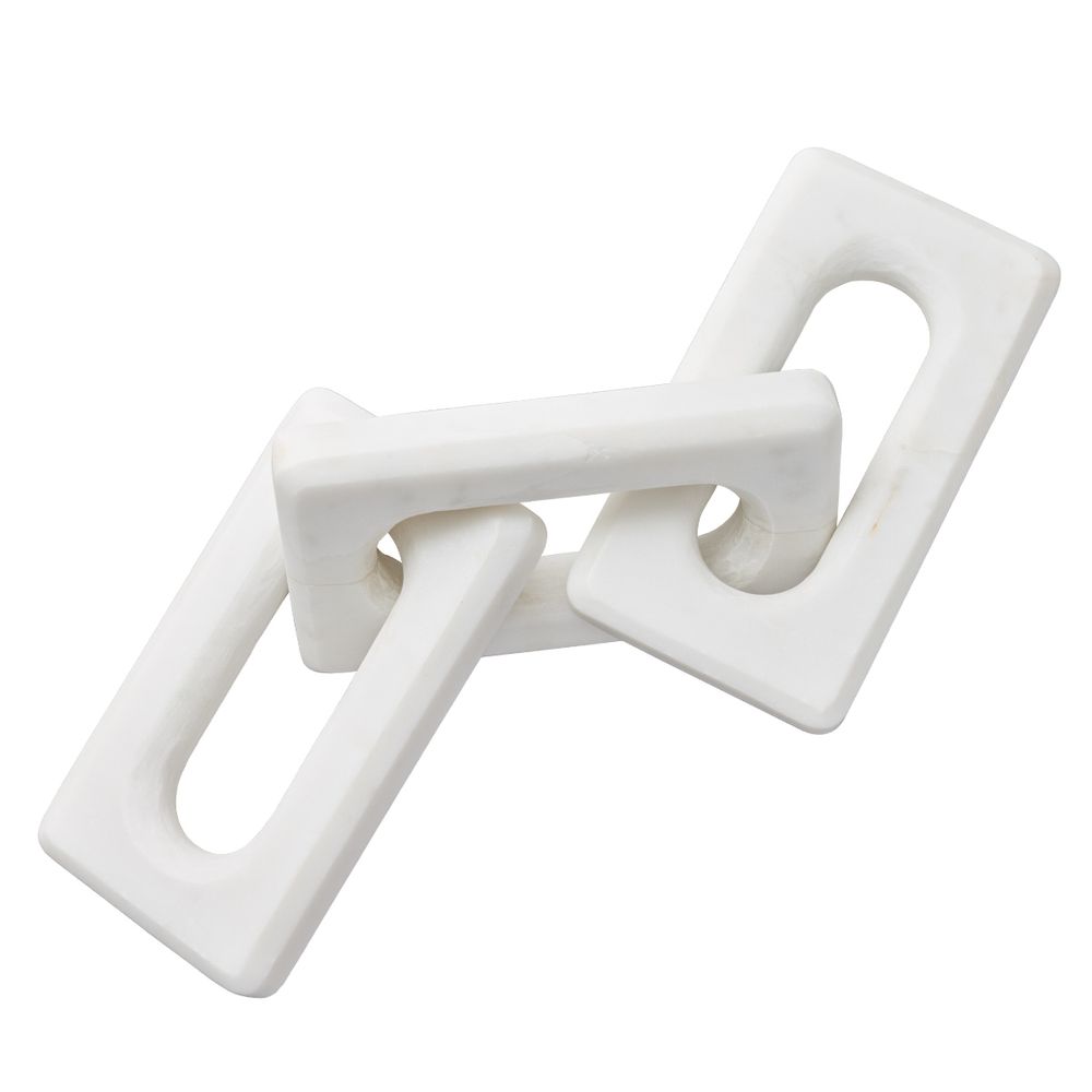 Aeris | Marble Chain Link Object - White