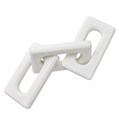 Aeris | Marble Chain Link Object - White