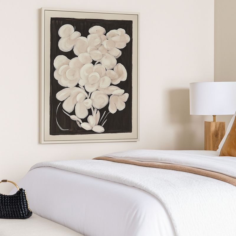 Nocturnal Bloom | Enhanced Canvas Print - White Frame