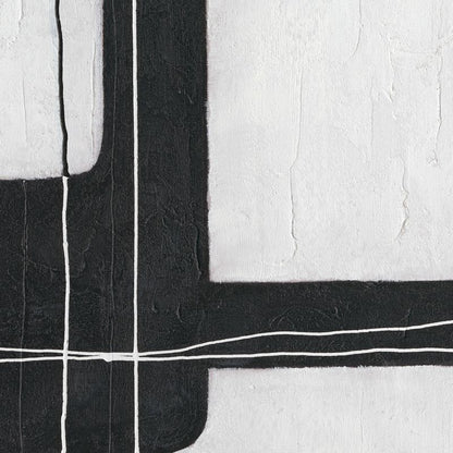 Noir Form Series I | Canvas Painting - White Frame
