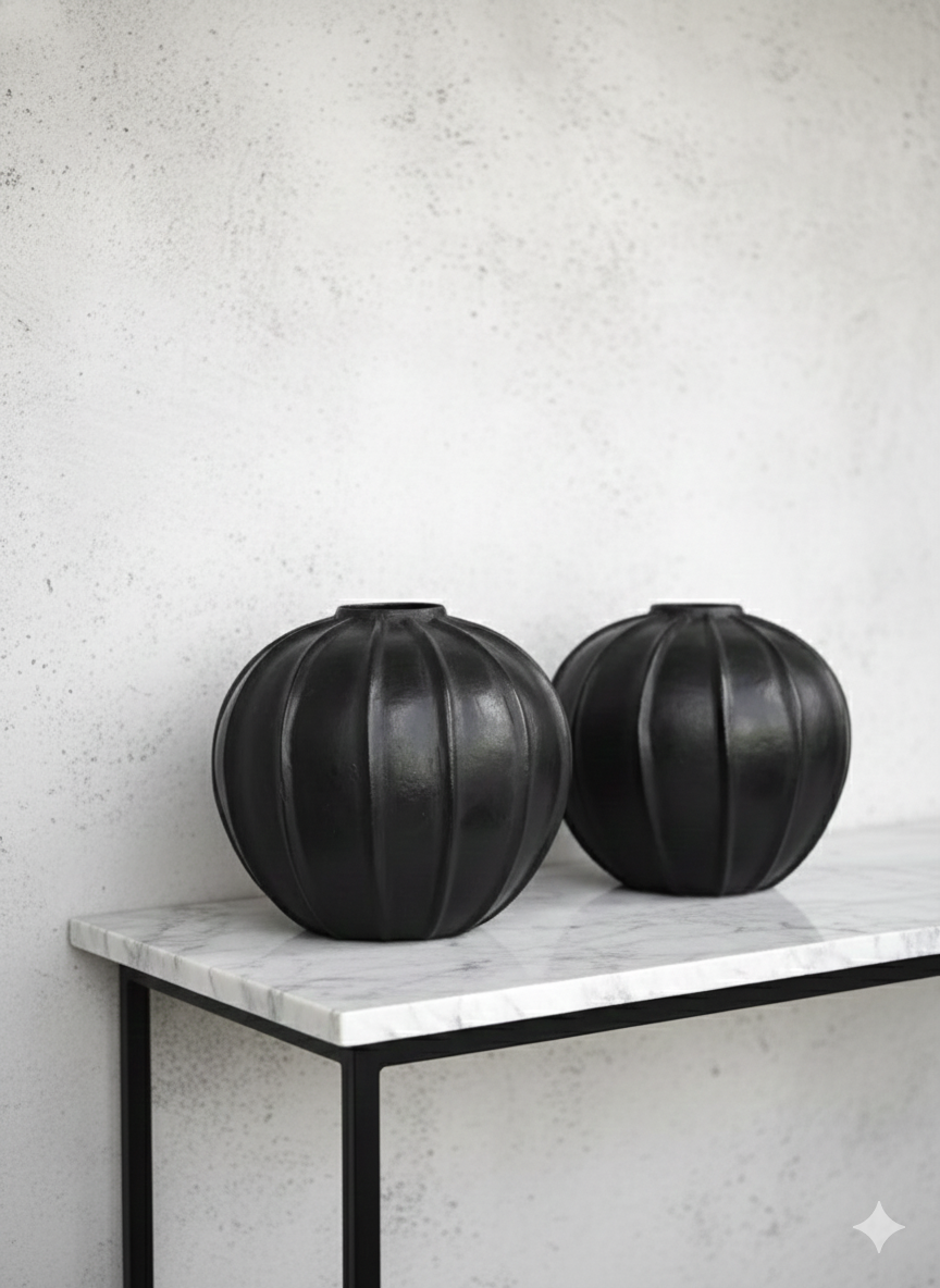 Torin | Oversized Ceramic Vase - Black