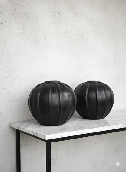 Torin | Oversized Ceramic Vase - Black