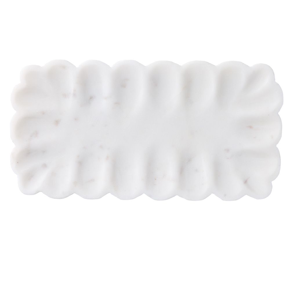 Elysian | Rectangle Marble Tray - White