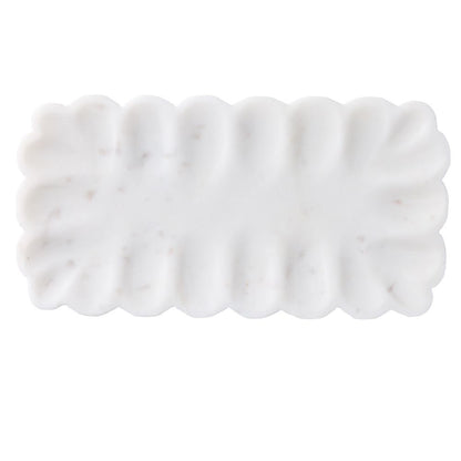 Elysian | Rectangle Marble Tray - White