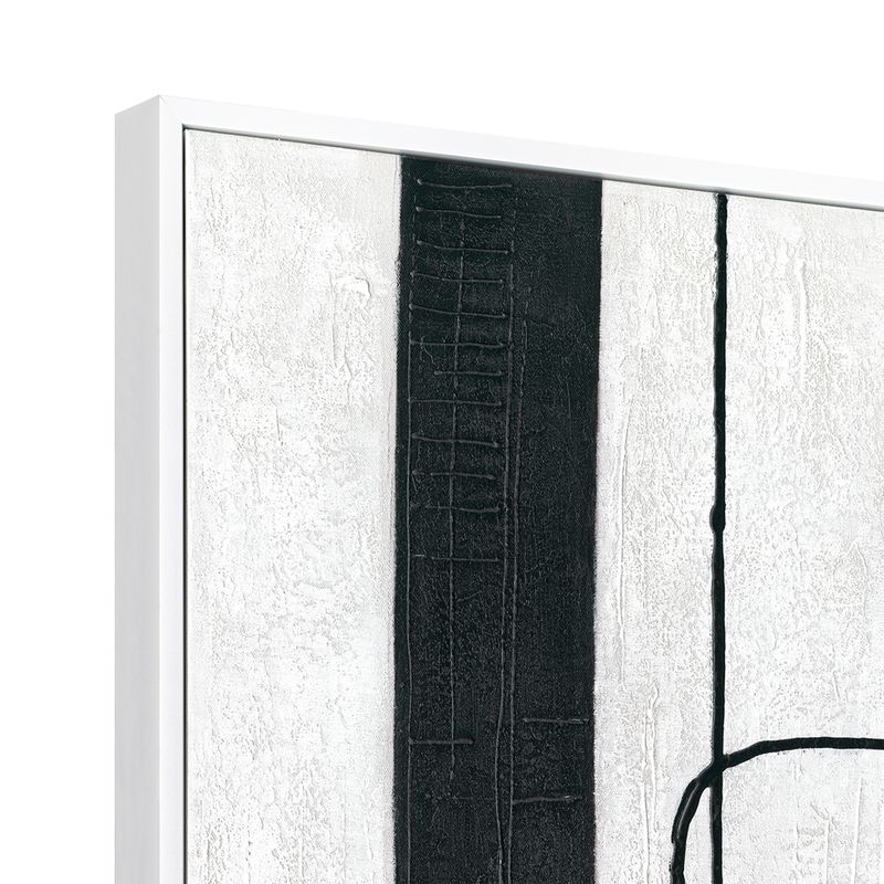 Noir Form Series II | Canvas Painting - White Frame
