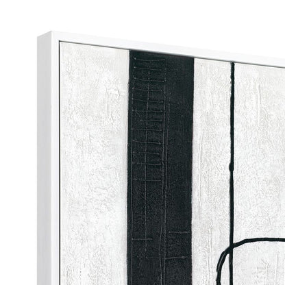 Noir Form Series II | Canvas Painting - White Frame