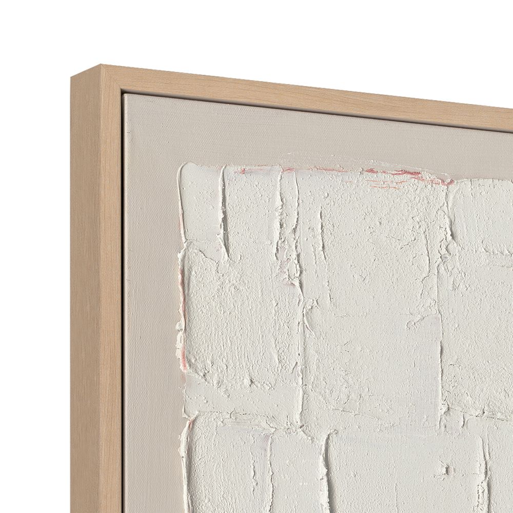 Soft Relief | Framed Canvas Painting - Natural Frame