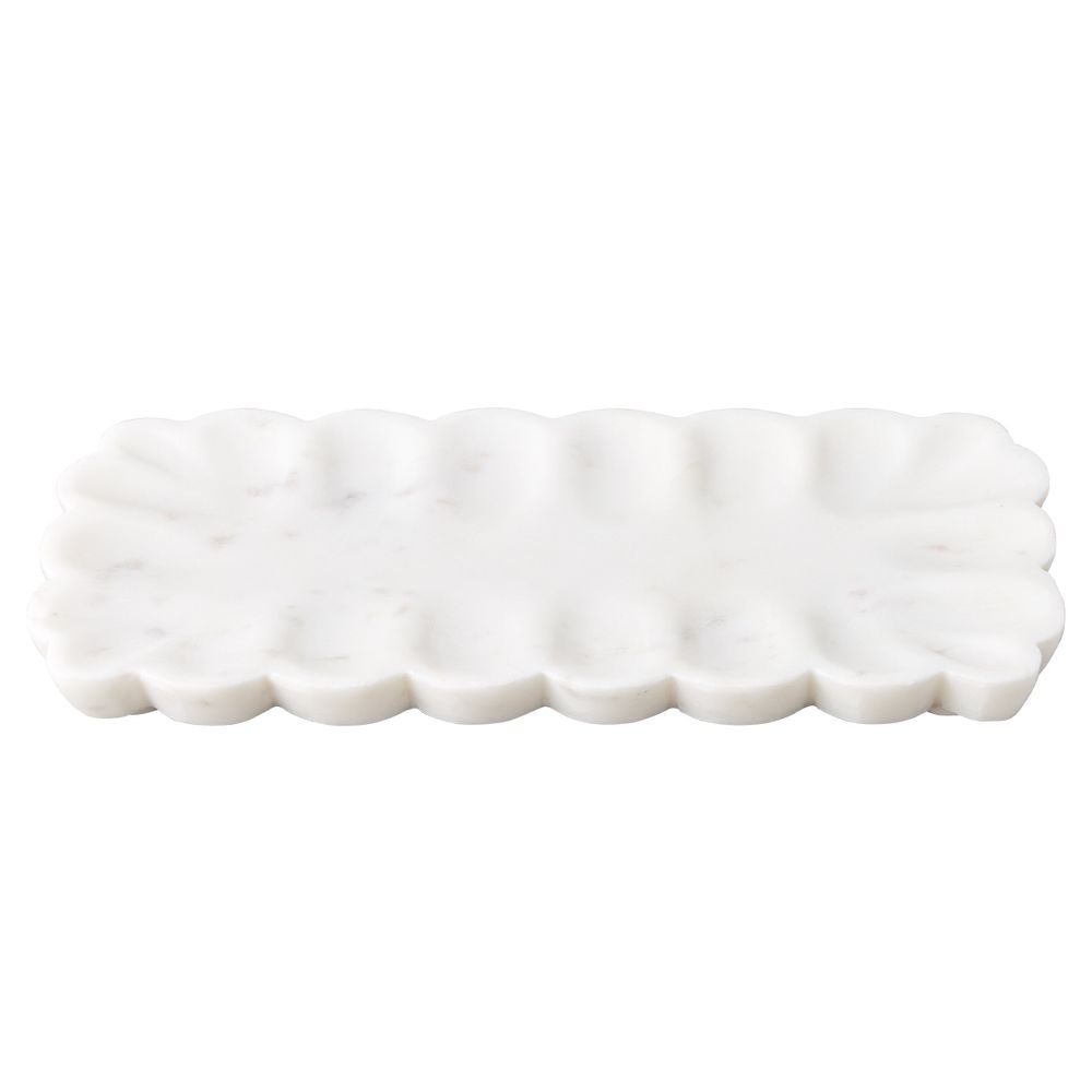 Elysian | Rectangle Marble Tray - White