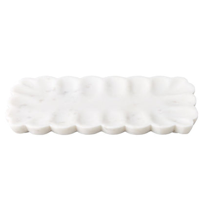 Elysian | Rectangle Marble Tray - White