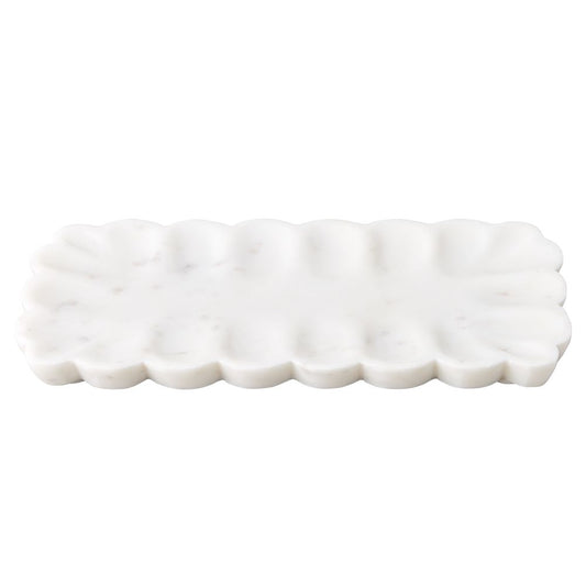 Elysian | Rectangle Marble Tray - White