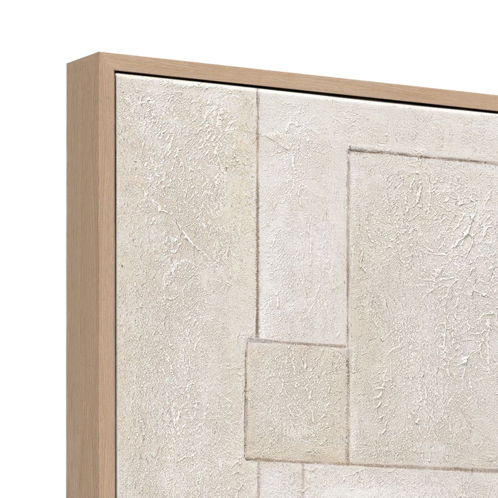 Fragments II | Framed Canvas Painting - Natural Frame