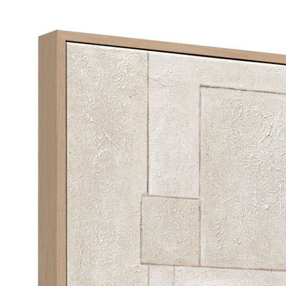 Fragments II | Framed Canvas Painting - Natural Frame