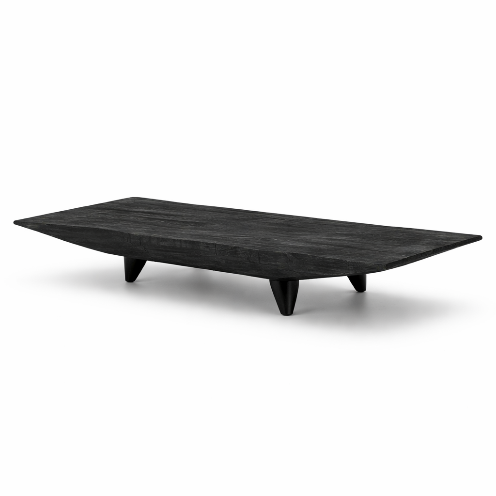 Wabi | Decorative Footed Timber Tray - Black