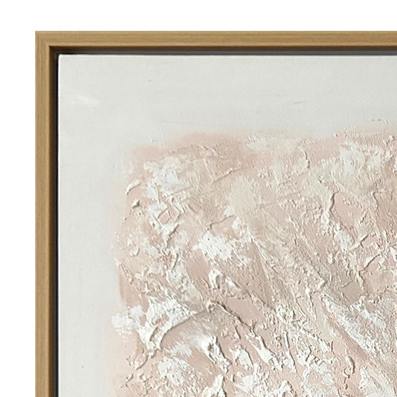 White Linen | Enhanced Canvas Print - Natural Frame