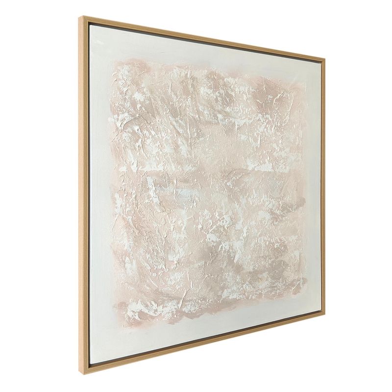 White Linen | Enhanced Canvas Print - Natural Frame