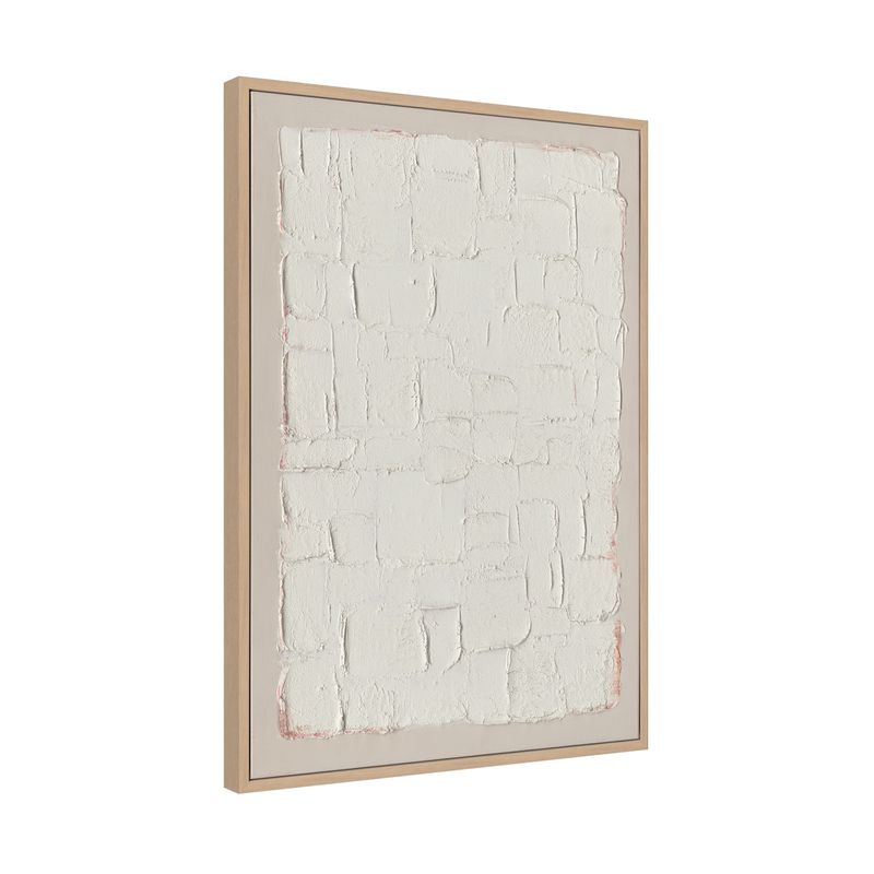 Soft Relief | Framed Canvas Painting - Natural Frame