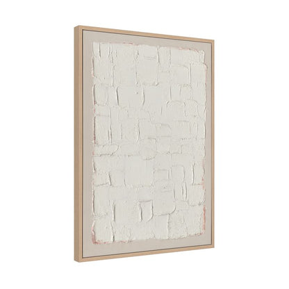 Soft Relief | Framed Canvas Painting - Natural Frame