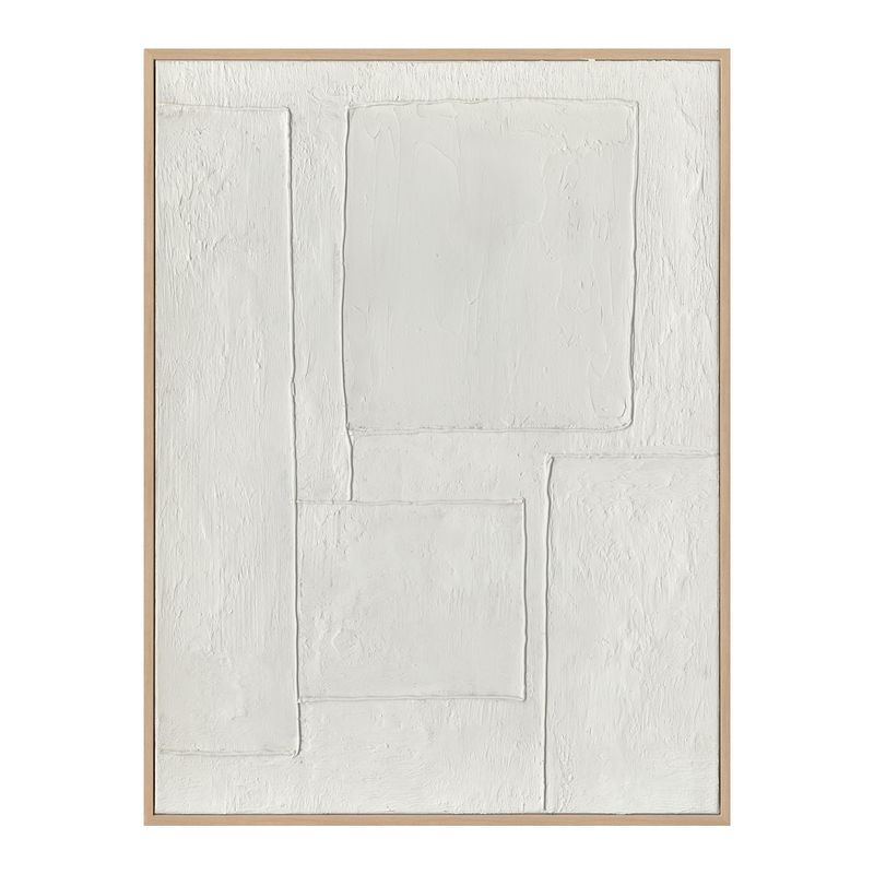 Pure Form | Framed Canvas Painting - Natural Frame