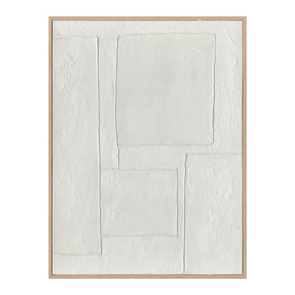 Pure Form | Framed Canvas Painting - Natural Frame