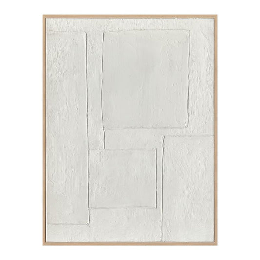 Pure Form | Framed Canvas Painting - Natural Frame