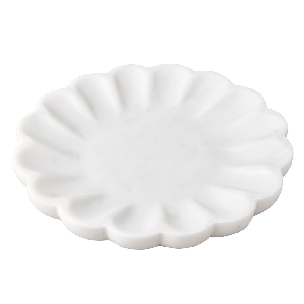 Elysian | Marble Round Tray - White