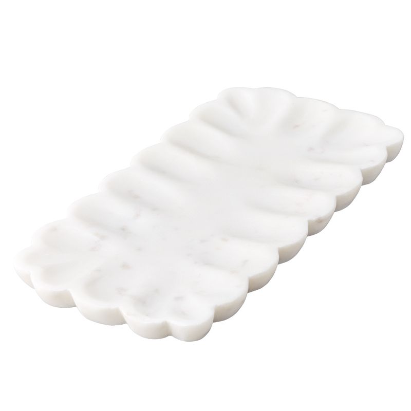 Elysian | Rectangle Marble Tray - White