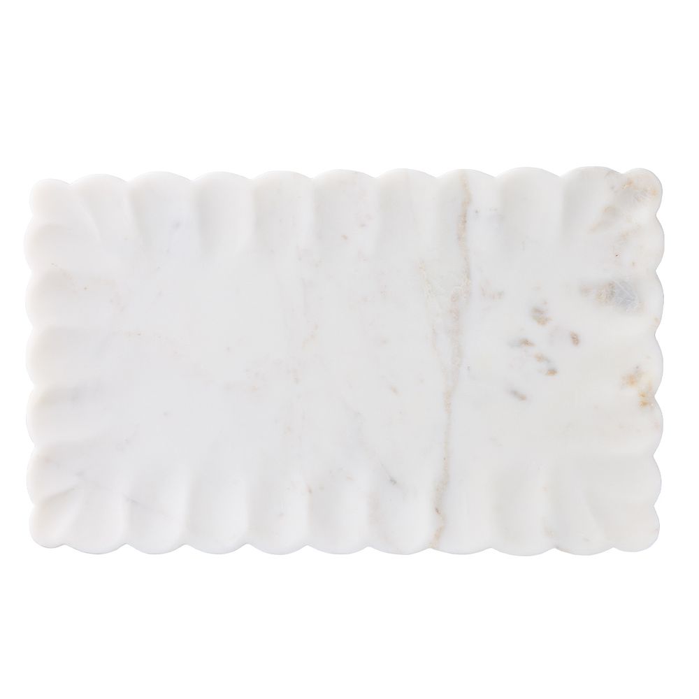 Elysian | Rectangle Marble Tray - White