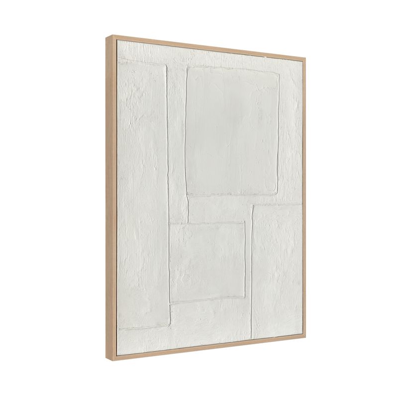 Pure Form | Framed Canvas Painting - Natural Frame