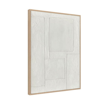 Pure Form | Framed Canvas Painting - Natural Frame