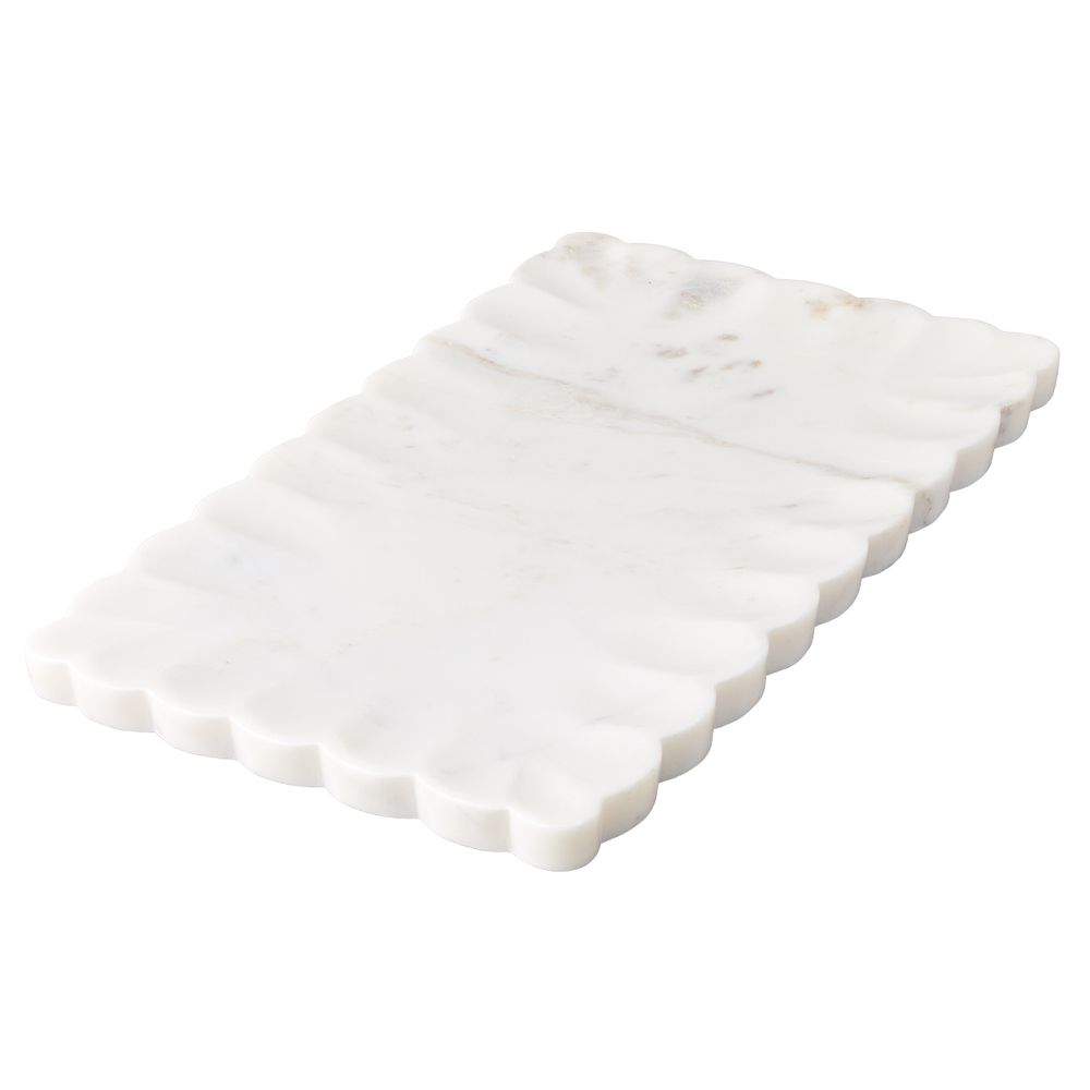 Elysian | Rectangle Marble Tray - White