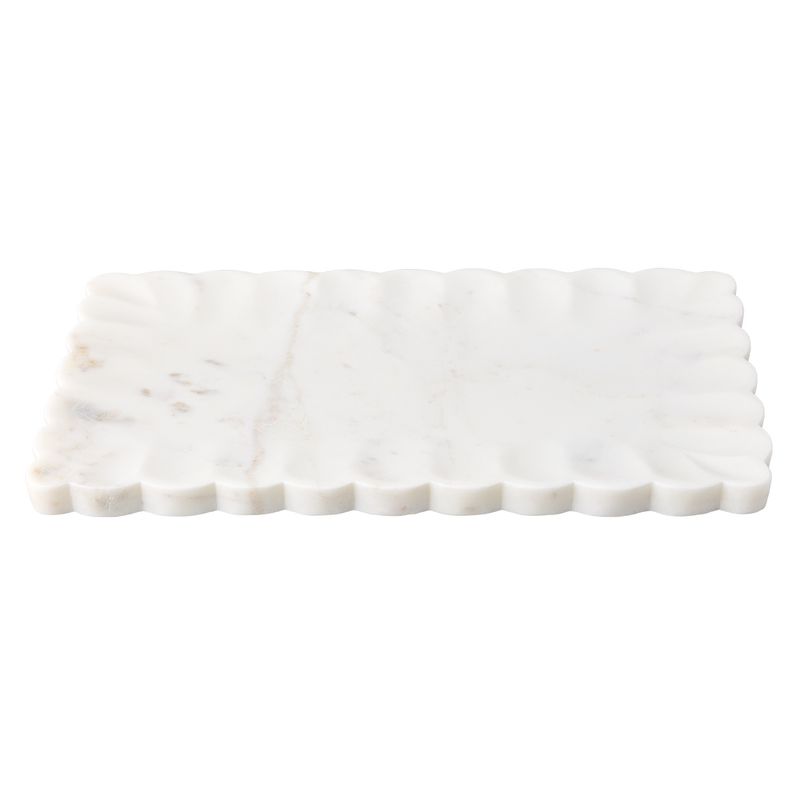 Elysian | Rectangle Marble Tray - White