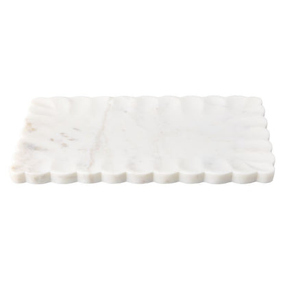 Elysian | Rectangle Marble Tray - White