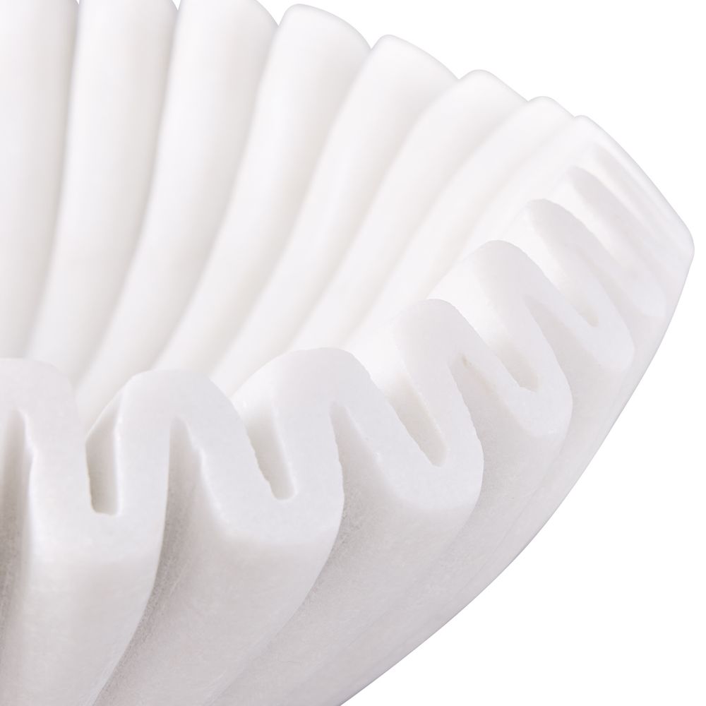 Lucent | Fluted Marble Bowl - White