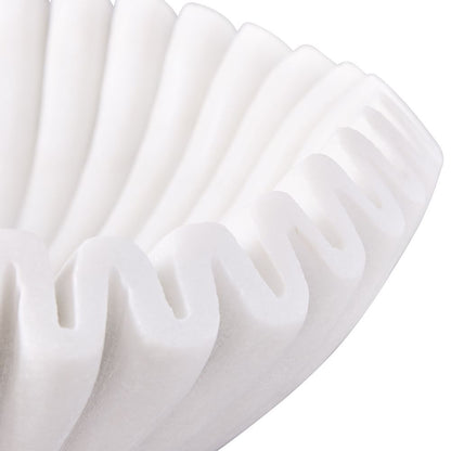 Lucent | Fluted Marble Bowl - White