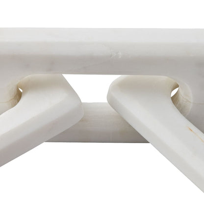 Aeris | Marble Chain Link Object - White