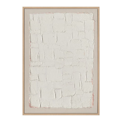 Soft Relief | Framed Canvas Painting - Natural Frame