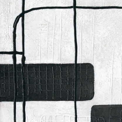 Noir Form Series II | Canvas Painting - White Frame